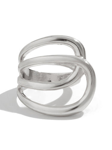 1716471 Irregularity Geometric Shiny Rings Accessories