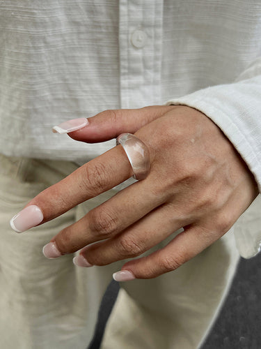 1718774 Geometric Shiny Slightly Sheer Rings Accessories