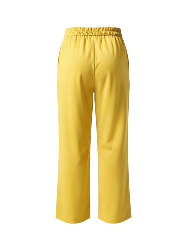 Pantalones a rayas con bolsillos de color en contraste de talle alto