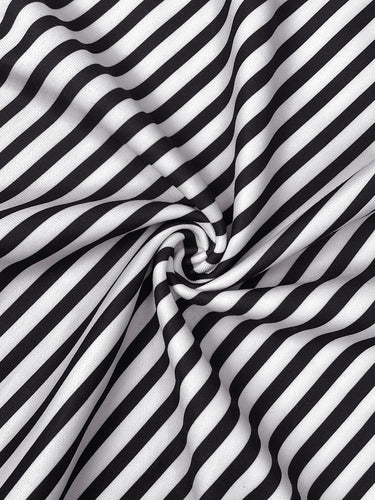 Gevşek üç çeyrek kollu şekil baskılı bölünmüş eklem çizgili stand yaka tişört