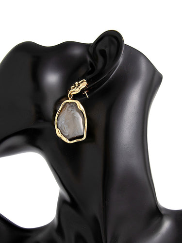 1718937 Irregularity Geometric Shiny Earrings Accessories