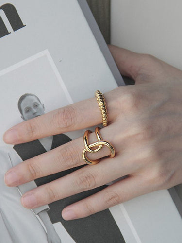 Creazione originale Normcore Accessori per anelli geometrici a colore solido regolabile