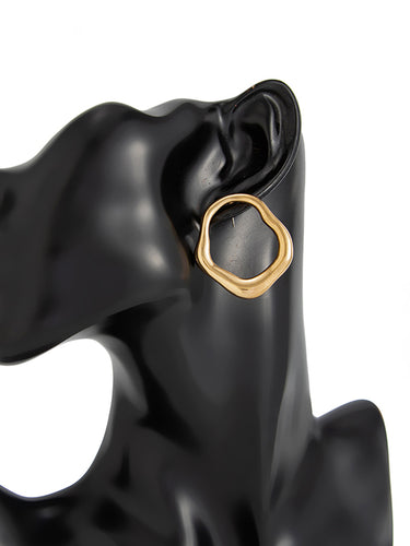 1719097 Irregularity Shiny Earrings Accessories