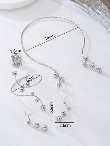 1732630 Irregularity Line Rhine Stones Accessories Sets