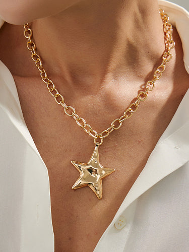 1718864 Chains Shiny Star Shape Necklaces Accessories