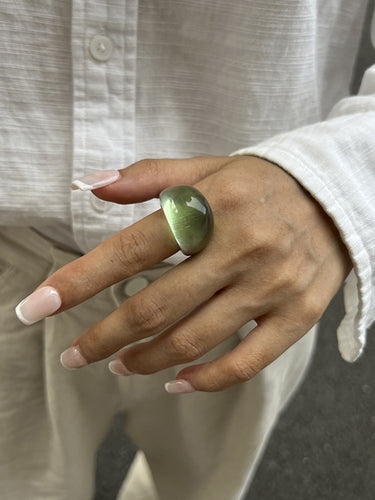 1718741 Geometric Shiny Slightly Sheer Rings Accessories