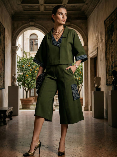 High Waisted Loose Contrast Color Pockets Split-Joint Shorts Bottoms