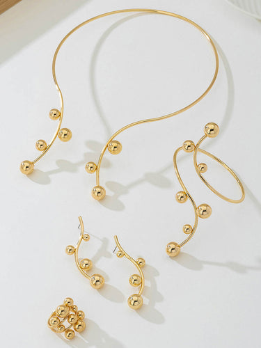 1732509 Irregularity Line Rhine Stones Bracelet Accessories Earrings Accessories Necklaces Accessories Rings Accessories