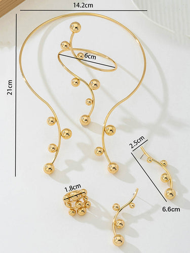 1732501 Irregularity Line Rhine Stones Bracelet Accessories Earrings Accessories Necklaces Accessories Rings Accessories