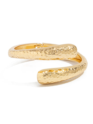 1715930 Irregularity Geometric Pleated Shiny Bracelet Accessories