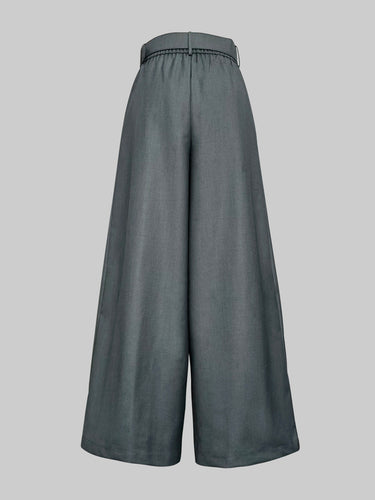 Loose Wide Leg Solid Color Casual Pants Bottoms Trousers