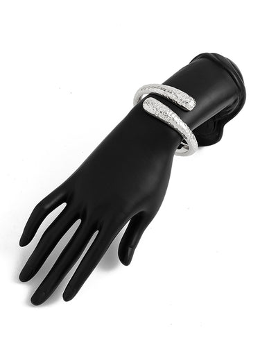 1715942 Irregularity Geometric Pleated Shiny Bracelet Accessories