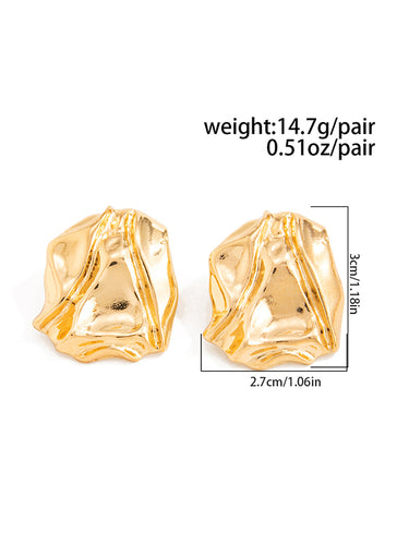 1719078 Irregularity Shiny Earrings Accessories