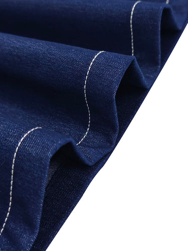 High Waisted Loose Elasticity Pockets Solid Color Zipper Jean Pants Bottoms