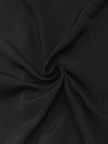 1654544 Long Sleeves Buttoned See-Through Solid Color Split-Side Lapel Maxi Dresses Shirt Dress