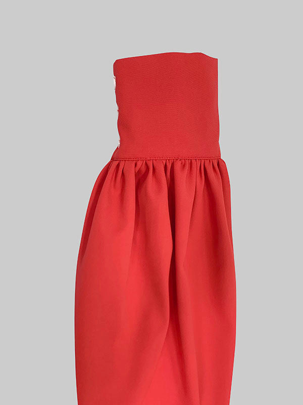 Loose Solid Color Split-Joint With Pocket Round-Neck Long Sleeves Midi Dress