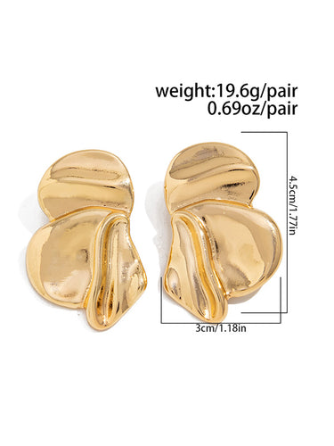 1729312 Irregularity Flower Shape Earrings Accessories