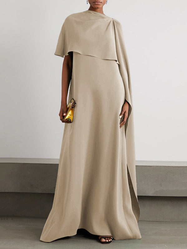 Dresses for Women | Long Sleeves,Solid Color,Split-Joint,Loose,Pleated ...