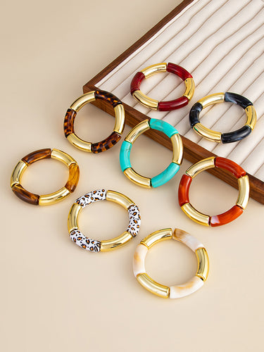 1717659 Contrast Color Geometric Bracelet Accessories