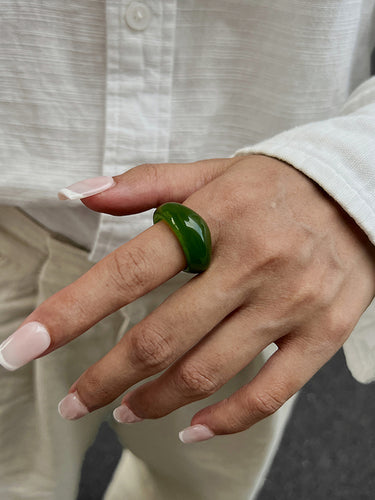 1718694 Geometric Shiny Slightly Sheer Rings Accessories