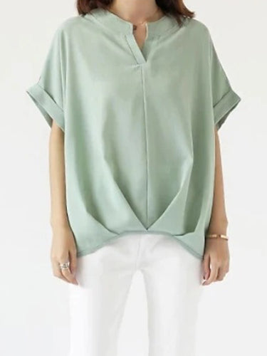 Toppe time a v-torte con colore a Viello a pieghe più sciolte