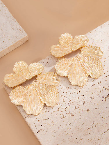 1729188 Irregularity Flower Shape Earrings Accessories