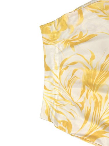 A-Line High Waisted Contrast Color Flower Print Pockets Skirts
