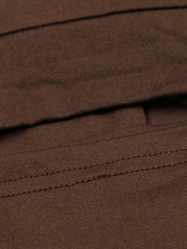 1725940 Bodycon High Waisted Drawstring Pleated Solid Color Mock Neck Mini Dresses