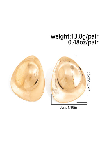 1718693 Geometric Shiny Water Drop Earrings Accessories