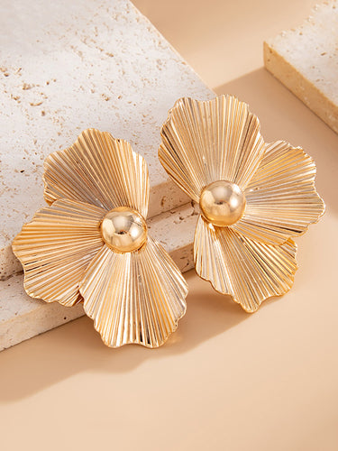 1729216 Irregularity Flower Shape Earrings Accessories