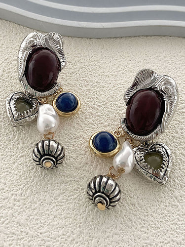 1715996 Irregularity Animal Shape Heart Shape Shiny Earrings Accessories