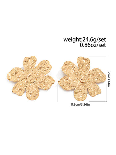 1729281 Irregularity Flower Shape Earrings Accessories