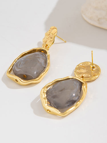 1718936 Irregularity Geometric Shiny Earrings Accessories