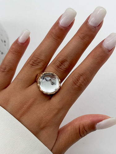 1718551 Geometric Rhine Stones Rings Accessories