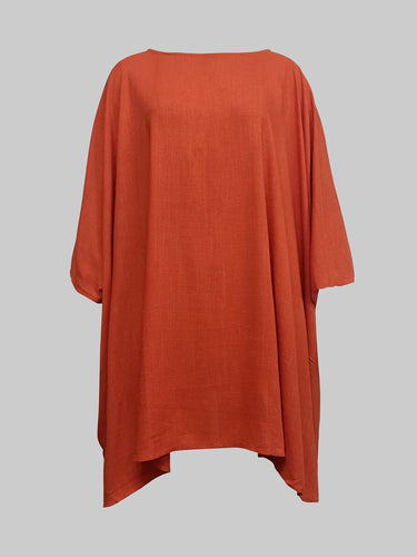 1652698 Batwing Sleeves Half Sleeves Solid Color Top + Contrast Color Wide Leg Pants Two Pieces Set