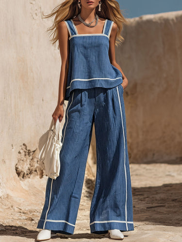 1775729 Pantaloni larghi con tasche larghe sulle gambe Pantaloni tinta unita