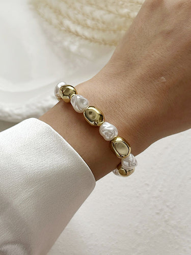 Accesorios de brazalete geométrico con cuentas
