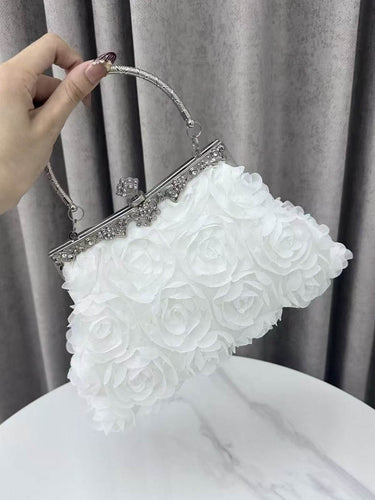 1740365 Flower Shape Lock Shiny Evening Bags & Clutches Mini Bags