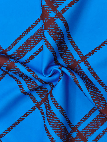 Manga comprida manga bufante assimétrica contraste cor xadrez plissado um ombro mini vestidos
