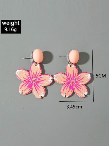 1786535 Flower Shape Drop Earrings