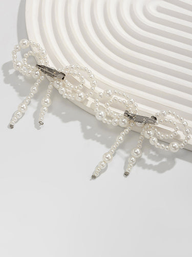 1729424 Irregularity Bow-Embellished Shiny Anklets