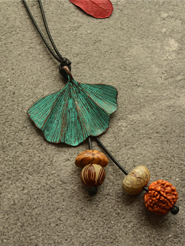 Accessori a forma di foglia di legno vintage in legno