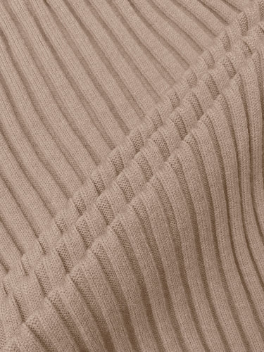 Lockere, asymmetrische, einfarbige Pullover mit hohem Kragen und geteilten Nähten