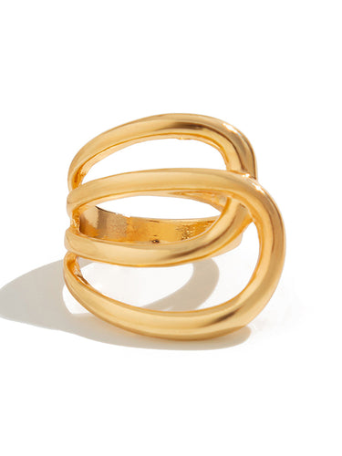 1716472 Irregularity Geometric Shiny Rings Accessories