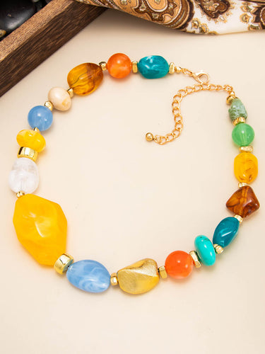 1782110 Irregularity Asymmetric Colorful Geometric Necklaces Accessories