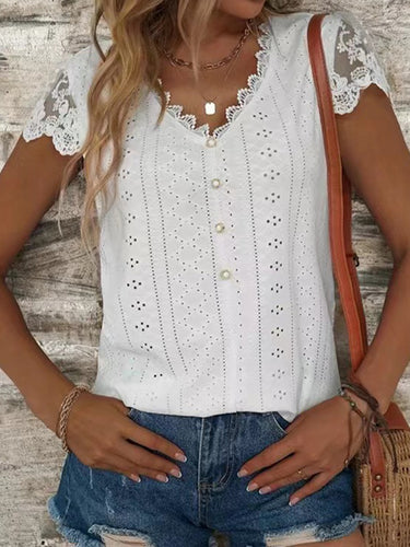 Time magliette a V-shirt a maniche corte a maniche corte sciolte