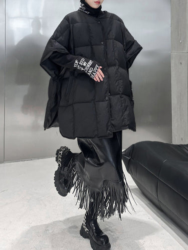 1720740 Batwing Sleeves Half Sleeves Buttoned Solid Color Round-Neck Padded Vest