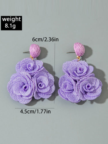 1786546 Flower Shape Drop Earrings