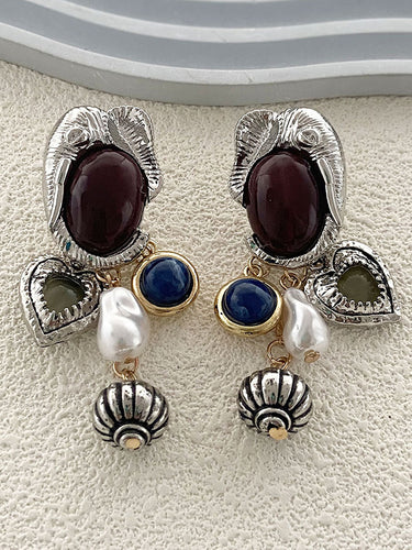 1715992 Irregularity Animal Shape Heart Shape Shiny Earrings Accessories