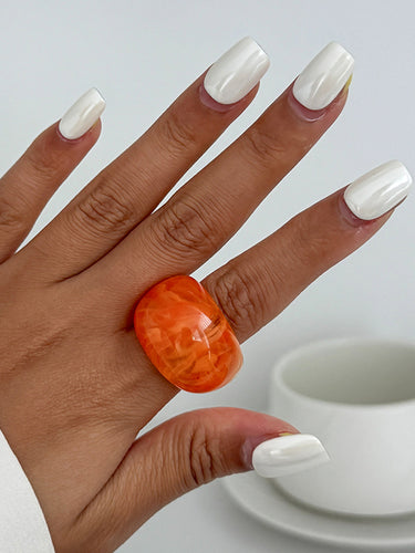 1718704 Geometric Shiny Slightly Sheer Rings Accessories